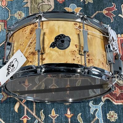 Pork Pie 6.5x14" Maple Snare Drum paired with Matching Gruv-X Click image 12