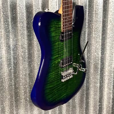 Musi Virgo Fusion Telecaster HH Deluxe Tremolo Greenburst Guitar #1012 Used image 5