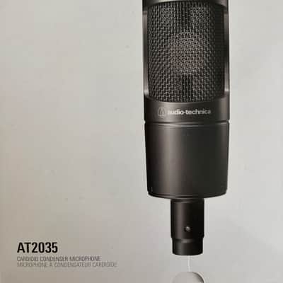 Audio-Technica AT2035 Large Diaphragm Cardioid Condenser Microphone - Black + Free Bonuses
