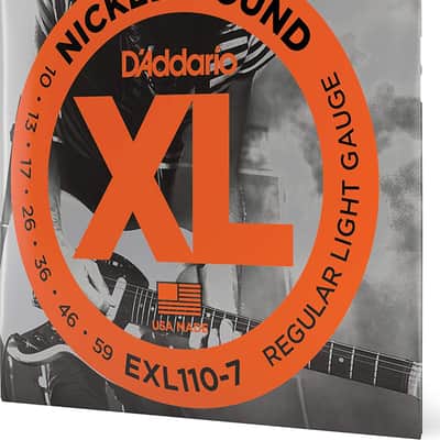 D'Addario EXL1107 XL Regular Light Nickel 7-String Electric Guitar Strings, 10-59 image 3