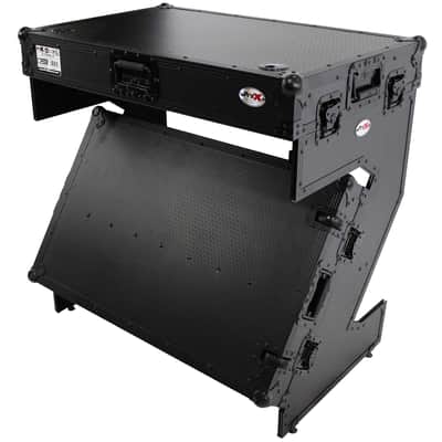 ProX XS-ZTABLEBL JR Portable Z-Style DJ Table Flight Case w Handles Wheels Black image 3
