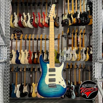 Schecter Custom Shop Sunset Custom Hsh Trans Sky Blue Made In USA image 2