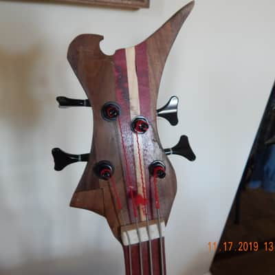 wish bass left handed fretless triple neck. image 11