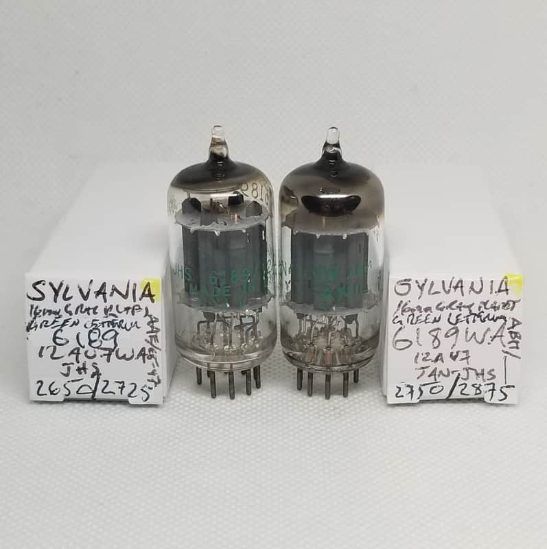 Sylvania JAN 6189WA Matched Pair (7.8%) NOS 12AU7 ECC82 image 1