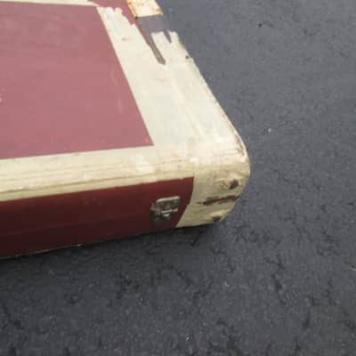 RARE Vintage '50s-60s RED HARDSHELL ELECTRIC GUITAR CASE for RESTORATION ONLY! image 7