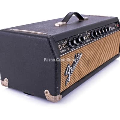 Fender Bandmaster Black Panel AB763 1966 Vintage Guitar Amplifier Head Tube Amp image 4