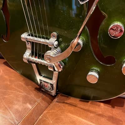 Hagstrom TREVIDLX-BLK Tremar Viking Deluxe Semi-Hollow with Tremolo - Limited Edition Emerald Green image 2