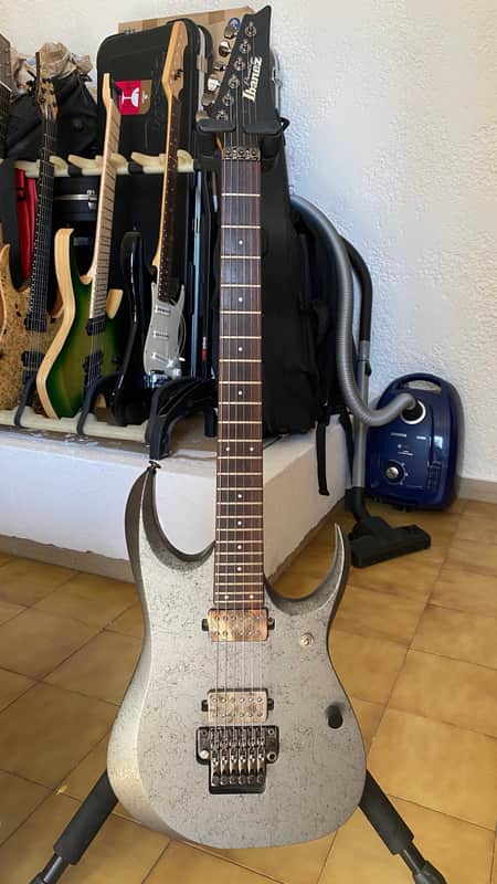 Ibanez RGD2120Z Prestige 2011 BK Aftermath set /original pickups/OHSC/Rare Silver Cobweb Finish image 1