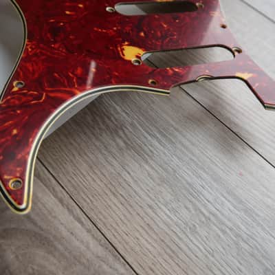 62 Fender Stratocaster celluloid tortoise pickguard AVRI USA 1960 thru 1962 strat guard image 8