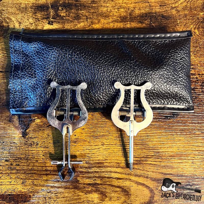 King Sheet Music Holder Clip Set w/ Bag (1960s - Silver) image 1