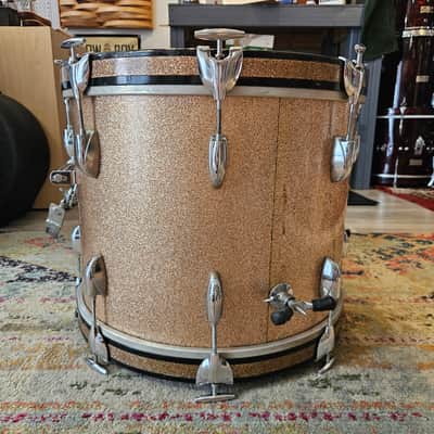 Gretsch Round Badge 18-14-12" 6-ply Bop Kit - Champagne Sparkle 1960s image 4