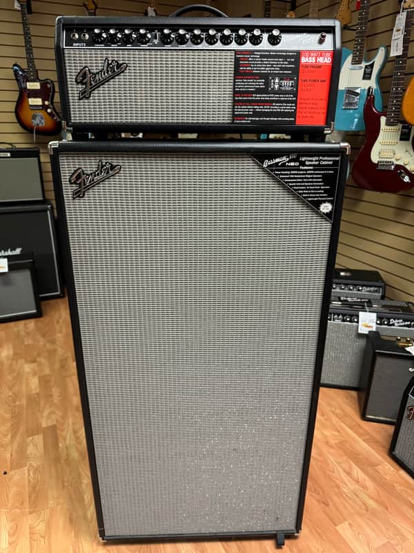 Fender Bassman 100T Head + 810 Neo Cab 2013 - Black image 1