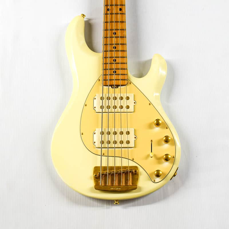 Ernie Ball Music Man StingRay 5 HH with Maple Fretboard - White Pearl image 1
