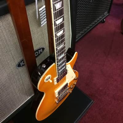 Tagima TLP Flamed Single-Cut Transparent Amber w/Hardshell Case [ProfRev] image 2
