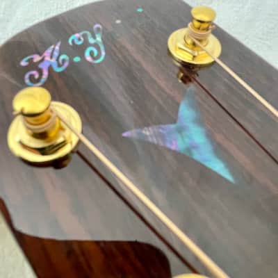 K Yairi KY FYM94 OV/SPR(14 fret folk) Masterworks (2024) 61540, Ovankol /Spruce, Hiscox case. Handmade in Japan. image 10