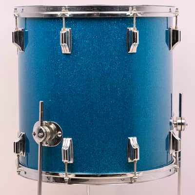 Rogers 20/12/16" 1960's Cleveland-Era Drum Set - Blue Sparkle image 17