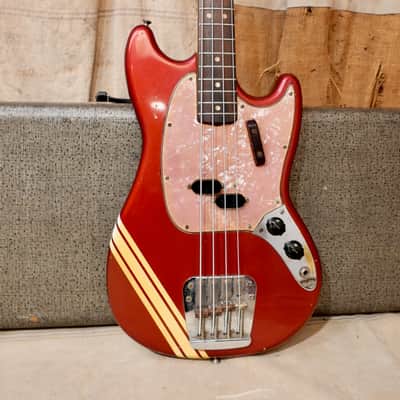 Fender Mustang Bass Guitar 1970 - Competition Red image 6