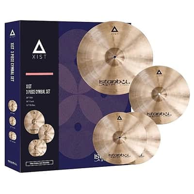 Istanbul Agop Xist Cymbal Set 14" Hi-Hats, 16" Crash + 20" Ride + Soft Bag image 2