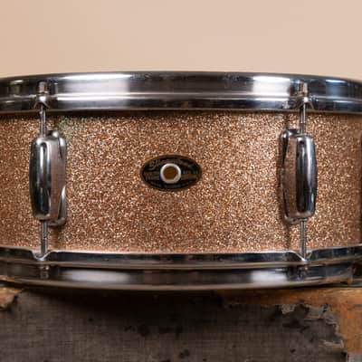 1960s Slingerland 5x14 Champagne Student Deluxe Snare Drum image 1