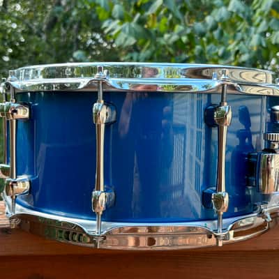 Sakae SD1465MA 14x6.5" Maple Snare Drum in Sonic Blue image 2