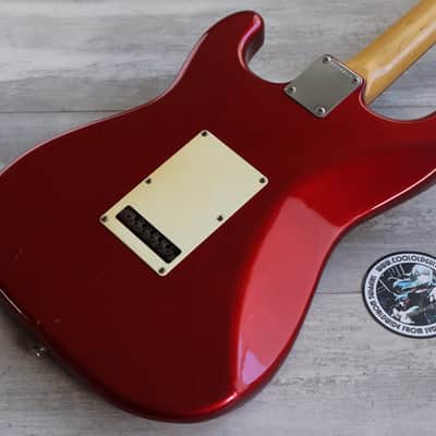 1985 Squier Japan ST314-60 Contemporary Series Medium Scale Stratocaster (Candy Apple Red) image 10