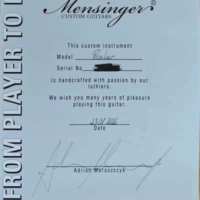 Mensinger Preacher 2026 - butterscotch-transparent, custom made, EZ 01/26 image 17