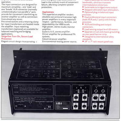 HH Electronics V800 MOS-FET High Performance Professional Power Amplifier image 9