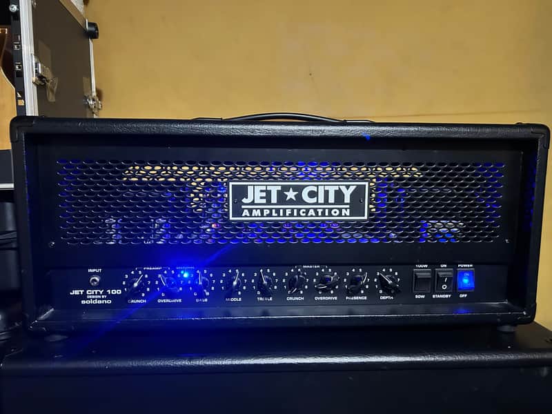 Jet City JCA100H 100-Watt 2-Channel Tube Guitar Amp Head 2000s - Black / Blue image 1