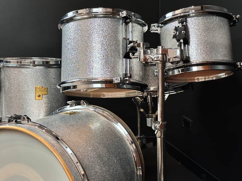 Arbiter 20/10/12/14/5.5x14" Advanced Tuning Drum Set - Silver Sparkle image 1