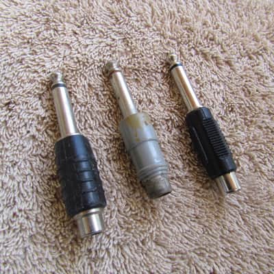 Lot Of 3 Phono To 1/4" Adapters Imported Cable Adapters image 2