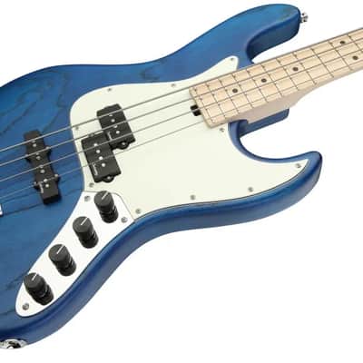 Sadowsky MetroLine 21-Fret Vintage P/J Bass-Swamp Ash Body-4 String-Ocean Blue Transparent Satin image 1