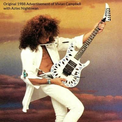 Kramer NightSwan Guitar w/Floyd Rose - Vintage White w/ Aztec Graphic image 9