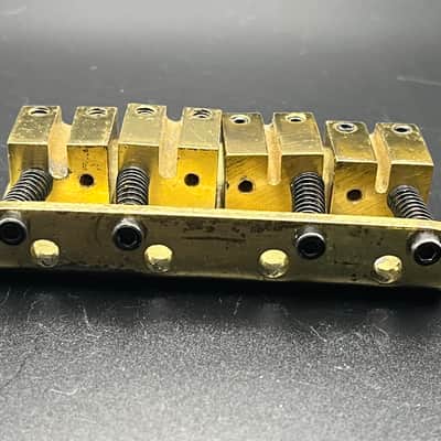 1980s Ibanez Roadstar II or Iceman Bass Bridge - Gold Brass image 4