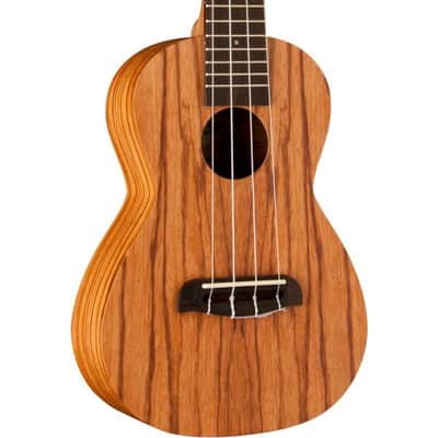 Oscar Schmidt OU320 Zebra Wood Top Back & Sides V-Shaped Mahogany Neck 4-String Concert Ukulele image 4