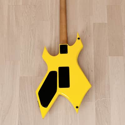 1980s BC Rich Warlock Vintage Electric Guitar Yellow, USA-Made w/ Dimarzio Super Distortions image 3