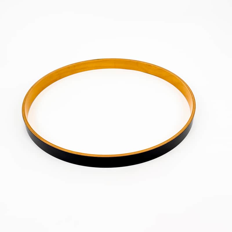 Ludwig LCEM2259XXRF 22" EVOLUTION MAPLE BASS DRUM HOOP - BLACK AND NATURAL image 1