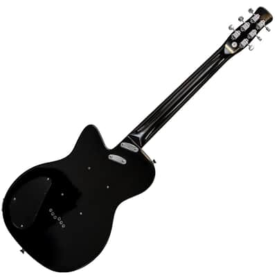 Silvertone Model 1303 Reissue Electric Guitar - Gloss Black. Includes Silvertone Gig Bag. image 3