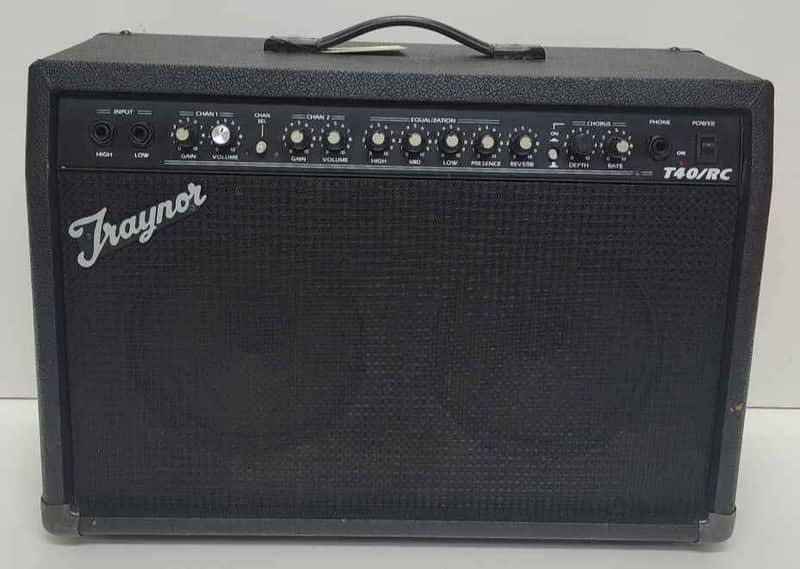 Traynor T40/RC 60-Watts 2x10'' Combo-Guitar Amplifier 1990-2000 - Black image 1