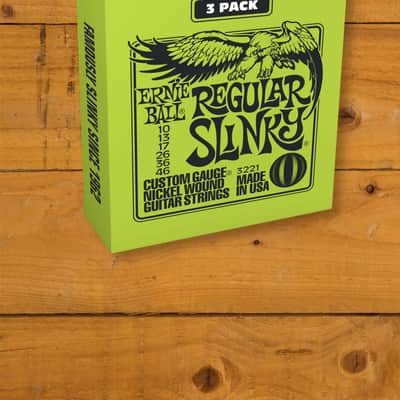 Ernie Ball Regular Slinky Nickel Wound Electric Guitar Strings - 10-46 - 3-Pack image 2