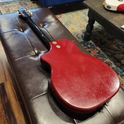 1960 Supro Belmont Poppy Red w/ Case image 13