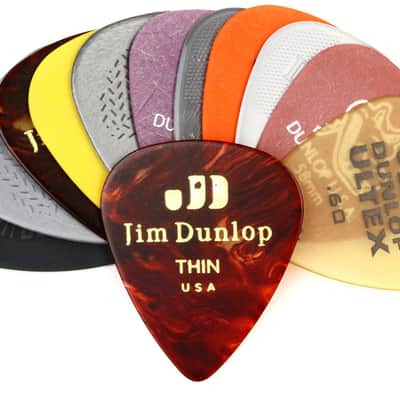 On-Stage Maple Drumsticks 12-pair - 5A - Wood Tip  Bundle with Dunlop PVP101 Guitar Pick Variety Pack - Light/Medium image 3