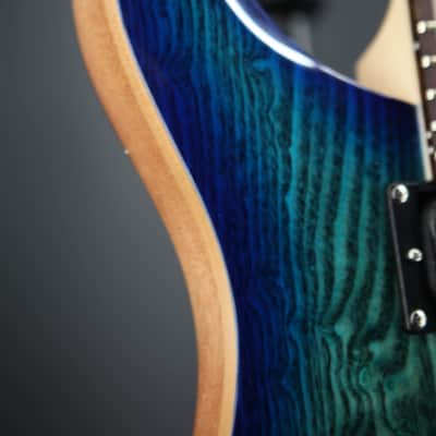 PRS SE 1 OF 1000 LIMITED EDITION EXOTIC CUSTOM 24 - BURLED ASH LAKE BLUE image 6