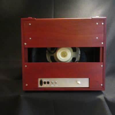 CUSTOM-MADE PROTOTYPE 30w 1x12 combo in solid mahogany and maple cabinet. MINT. NOS. 2025 - Oxblood on African Mahogany and Maple. Trident Amplification. image 2
