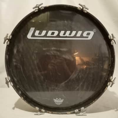 Ludwig 14x20"Bass Drum Silver Sparkle Vintage60s Standard Model 3ply White Paint image 6