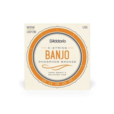 D'Addario 10-23 Medium Phosphor Bronze 5 String Banjo Strings - EJ55 image 3