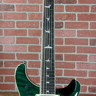 PRS SE Custom 24 Quilt Electric Guitar - Teal Black (Black Back) image 4