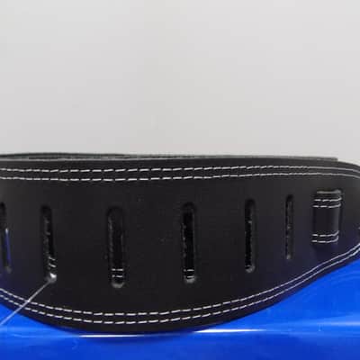 Perri’s Leathers P25ST-175 2.5" Black w/ Contrasting Double Stitch Guitar Strap image 1