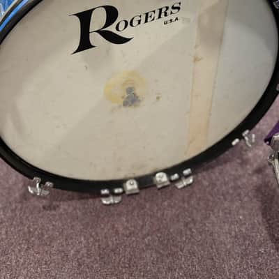 Rogers Fullerton Powertone 70s Vintage Drum Kit - Pacific Blue (22, 12, 13, 16) image 5