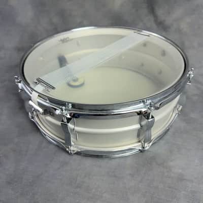 1970s Ludwig Acrolite 14x5 Aluminum Snare Drum with Hard Case - Blue & Olive Badge image 13