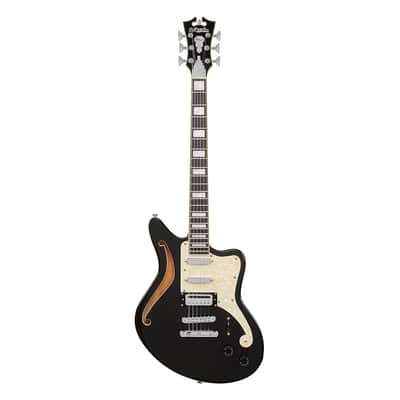 D'Angelico Premier Bedford SH Semi-Hollow Guitar - Black Flake - B-Stock image 2